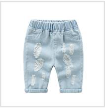 Cootelili calção de algodão infantil, calções para crianças meninos roupas de bebê calças jeans verão meninos praia calças jeans 2024 - compre barato