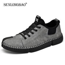 2020 New Comfortable Casual Shoes Handmade Loafers High Quality Cow Suede Men's shoes Men Flats Moccasins Shoes Size 38-46 2024 - buy cheap