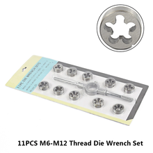 11pcs M6-M12 Thread Die Wrench Sets Metric Thread Die Screw Tap Hand Tools Screw & Die Kit Screw Thread Hand Tapping Kit 2024 - buy cheap