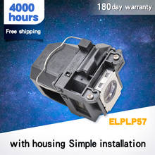 Lámpara de proyector de repuesto, accesorio ELPLP57 para EPSO/N, brillo de 450Wi, brillo de 455Wi, brillo de 455WI-T, H318A, H343A, PowerLite 450 2024 - compra barato