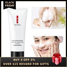Niacinamide очищающее средство для лица глубокое очищение контроль за маслом пенящееся очищающее средство для лица удаление акне скраб отшелушивающий угрей для женщин и мужчин
