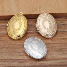 10 pcs/lot 23*30mm Metal Brass Locket Pendant Can Open Oval Locket Necklace Photo Pendants Lockets DIY Jewelry Accessories 2024 - buy cheap