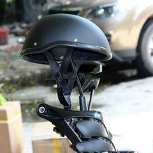 Capacete metade de caveira para motocicleta, abridor de rosto retrô para motocicleta, helicóptero em tamanhos grandes 2024 - compre barato