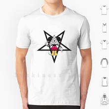 Mcky Nous T Shirt Print 100% Cotton New Cool Tee Mouse Evil Punk Skate God Satan Pentagram 2024 - buy cheap