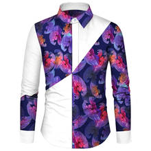 Ankara African Slim Fit Shirt Men Bazin Riche Splicing Shirts Blazer Dashiki African Print Formal Dress Shirt WYN188 2024 - buy cheap