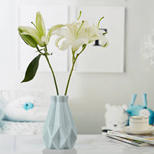 Цветочная ваза для украшения интерьера пластик ваза, цвет: белый, имитация керамический цветочный горшок Цветочная корзина Nordic украшения вазы для цветов 2024 - купить недорого