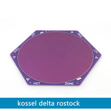 Kossel Delta Rostock фиолетовый 3D-принтер 170 мм/180 мм Печатная плата Горячая кровать Шестигранная Горячая кровать 12 В 100 Вт с термистором 2024 - купить недорого