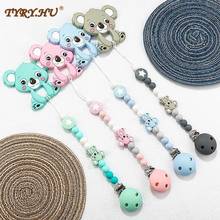 TYRY.HU Customed Baby Pacifier Clips Silicone Pacifier Chain Baby Shower Gifts Dummy Clips BPA FREE For kids 2024 - buy cheap