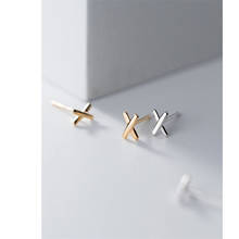 12Pairs/lot X Stud Earrings Cute Alphabet Stud Earring for Women Wholesale 2024 - buy cheap