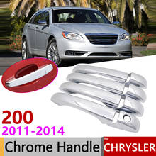 Для Chrysler 200 MK1 2011 ~ 2014 Роскошная хромированная внешняя дверная ручка крышка наклейки на автомобиль отделка набор из 4 дверей 2012 2013 2024 - купить недорого