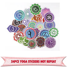 24pcs Yoga Sticker pack for DIY scrapbooking album Luggage Laptop Skateboard Phone notebook decal Waterproof decoration E0768 2024 - buy cheap