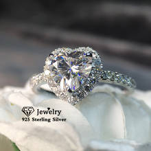 Anéis de casamento femininos cc cc829, anel de prata s925 de zircônia cúbica, joias finas para casamento e noivado 2024 - compre barato