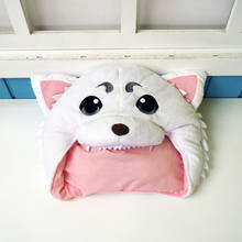 Anime GINTAMA plush toy Kagura pet Sadaharu plush hat cosplay toy soft keep warm cap for girl gift 2024 - buy cheap