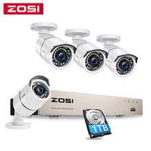Сетевой видеорегистратор ZOSI, 8 каналов, H.265, 1080P, POE, ИК, для улицы, камера видеонаблюдения системы безопасности, домашнего использования 2024 - купить недорого