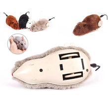 1 шт. креативная забавная заводная Весенняя мощность игрушечная плюшевая мышь Cat Dog игрушка механическое движение крыса аксессуары для домашних животных 2024 - купить недорого