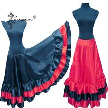 New Style Spanish Bullfight Belly Dance Skirt Long Flamenco Skirts Red and black Flamenco Performance Dresses For Woman Dancer 2024 - buy cheap