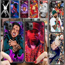 Chris Brown Rap singer Phone Case Cover Hull For iphone 5 5s se 2 6 6s 7 8 12 mini plus X XS XR 11 PRO MAX black luxury 2024 - buy cheap