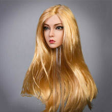 1/6 масштабная блондинка женский манекен головы резьба YMT029C для волос с розами пересадки женский манекен головы для резьбы по дереву для 12 дюймов ph кукла модель тела аксессуары 2024 - купить недорого
