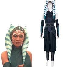 Fantasia de halloween para homens e mulheres ahsoka tano, conjunto completo de calças, roupa para cosplay 2024 - compre barato