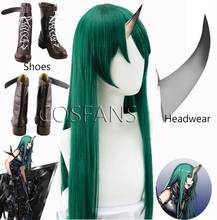 Jogo arknights hoshiguma diabo chifre peruca sapatos hairpin cosplay traje grampo de cabelo adereços acessórios halloween peruca sapatos 2024 - compre barato