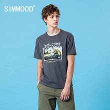 Simwood 2021 verão nova impressão do feriado digital camiseta masculina moda o pescoço plus size 100% algodão camisetas sj120316 2024 - compre barato