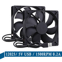 2Pcs Lot Gdstime 120mm x 25mm 5V USB 1500rpm 0.2A 12cm 120mm PC GPU Cooler Fan Brushless Laptop Heatsink Exhaust Cooling Fans 2024 - buy cheap