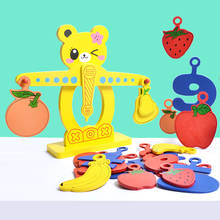 Macaco filhote de cachorro balanceamento escala número equilíbrio jogos bebê aprendizagem brinquedo montessori matemática jogo de tabuleiro brinquedos 2024 - compre barato