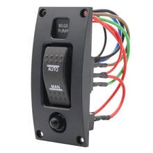 Marine Bilge Pump Switch Panel With Backlight ON-OFF-ON Waterproof 12/24V 20A Push Reset Circuit Breakers 2024 - buy cheap