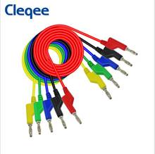 Cable Lead Test Line 5 Colors 5pcs 1M 4mm Banana To Banana Plug Soft Silicone Test For Multimeter And Power Supplies etc 2024 - buy cheap