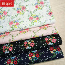 HLQON-tela de algodón con estampado de flores para mujer, tejido para acolchar vestidos, costura textil, falda, zapatos, 100x150cm 2024 - compra barato