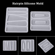 Moldes de silicona para horquillas, moldes de fundición de resina epoxi, molde para fabricación de joyas, accesorios para manualidades DIY, herramientas para fabricación de joyas 2024 - compra barato