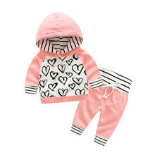 Conjunto de roupa para bebê, conjunto de roupas listradas com calças de algodão para recém-nascidos, moda infantil 2024 - compre barato