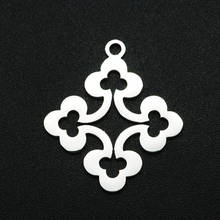 5pcs/lot 100% Stainless Steel 22x20 Flower DIY Earring Charm  Wholesale Never Fade Necklace Top Quality OEM Order Accepted 2024 - buy cheap
