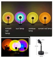 USB Rainbow Sunset Red Projector Led light Sun Projection Desk Lamp for Bedroom Bar Coffee Store Wall Decoration Lighting 2024 - buy cheap