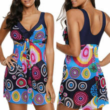 Women Plus Size Floral Printed Ruffles Basic Swimwear Swimsuit Beachwear Bikini Bathing Suit S-4XL 2024 - buy cheap