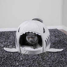 Pet Cat Bed Soft Pet Cushion Dog House Shark For Large Dogs Tent High Quality Cotton Small Dog Sleeping Bag Travel Products Gear 2024 - buy cheap