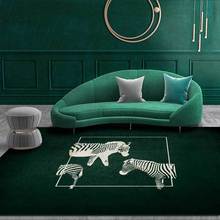 Модный Зеленый Темный ковер тигровый Леопардовый коврик для кухни гостиной спальни гостиной диван ковер напольный коврик Домашний Декоративный 2024 - купить недорого
