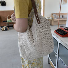 Fashion Rattan Women Shoulder Bags Wikcer Woven Female Handbags Large Capacity Summer Beach Straw Bags Casual Totes Purses 2021 2024 - buy cheap