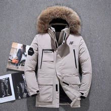 Warm Men's Down Jacket Brand Clothing 2019 Streetwear Thick Duck Down Coat Large Fur Hooded Women Winter Coat Hiver W1651 2024 - buy cheap