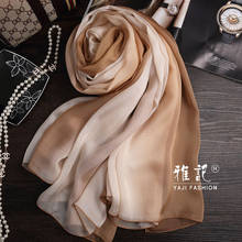 100% lenço de seda pura senhoras 2020 nova hangzhou seda natural foulard femme envoltórios de seda real para as mulheres impressão xales lenços vintage 2024 - compre barato