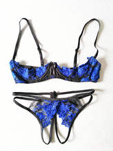 Hot Women Sleepwear Lace Bralette and Pantie Intimate Underwea Transparent Chain Bra Lace Sexy Lingerie Set Lingere 2024 - buy cheap