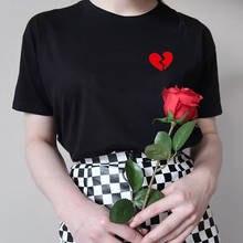 Модная женская футболка со сломанной текстурой, хлопковая Повседневная забавная футболка для женщин, хипстерские футболки с графическим рисунком 2024 - купить недорого