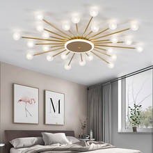 Araña de techo Led para sala de estar, dormitorio, iluminación del hogar, Bola de sombra de cristal, lámpara Led moderna, candelabros de iluminación 2024 - compra barato