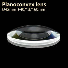 Plano convexo lentes óticas galss, faça você mesmo telescópio microscópio visor d42mm f160mm personalizável 2024 - compre barato