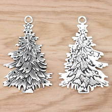 2pcs Large Xmas Christmas Tree Charms Pendants for Jewellery Making Findings 68x43mm 2024 - buy cheap