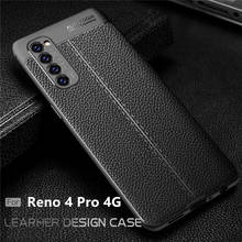 Para capa oppo reno 4 pro 4g caso para reno 4 pro 4g tpu couro para fundas reno 4 pro 4g realme 6 pro x3 v5 c11 c12 c15 capa 2024 - compre barato