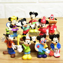 24 peças 4.3cm mickey mouse, mickey minnie série esportiva, mini bonecos de desenho animado goofy, ornamentos feitos à mão, bonecas modelo bonito de bonecas 2024 - compre barato