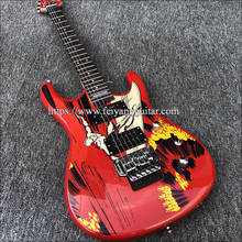 2019High quality Floyd-rose st electric guitar,sided stickers st electric guitar,Fingerboard inlaid ,free shipping 2024 - buy cheap