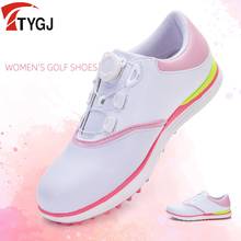 Pgm обувь для гольфа ДЛЯ Woemn противоскользящая дышащая женская спортивная обувь водонепроницаемые кроссовки с вращающейся пряжкой D9108 2024 - купить недорого