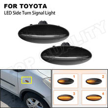 Indicador lateral LED dinámico de humo, luz intermitente secuencial, lámparas para Toyota Yaris Vitz Auris Corolla Verso 2009-2018, 2 uds. 2024 - compra barato